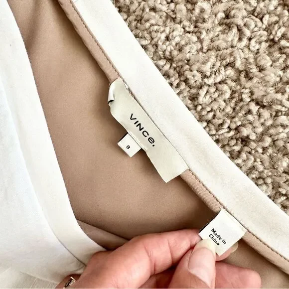 Vince Linen Blend Flounce Shorts in White Size 8 - Picture 7 of 9